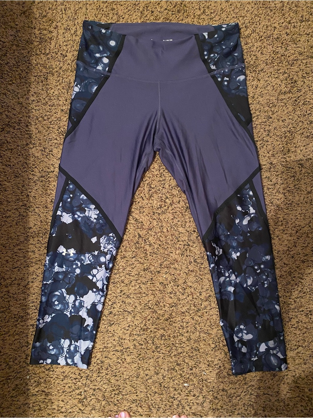 Under Armour Navy Floral-Panel  Leggings
